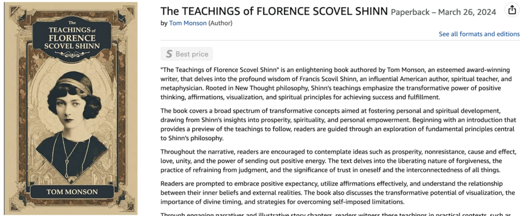 Books by Tom Monson The TEACHINGS of FLORENCE SCOVEL SHINN